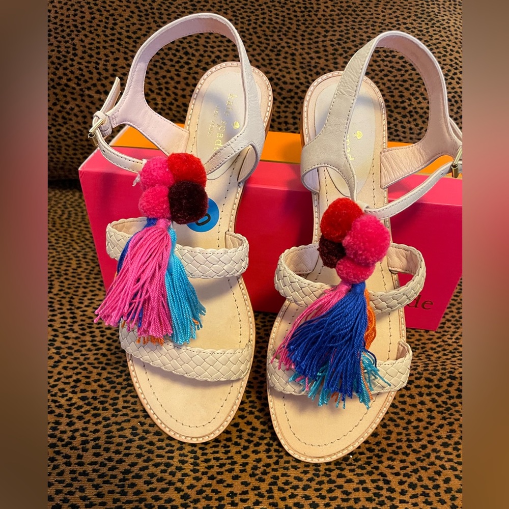 Carousal Pink, multi tassel sandals.